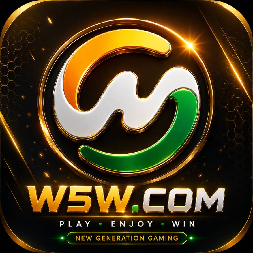 W5W Game modern gaming app logo with colorful 3D W5W emblem